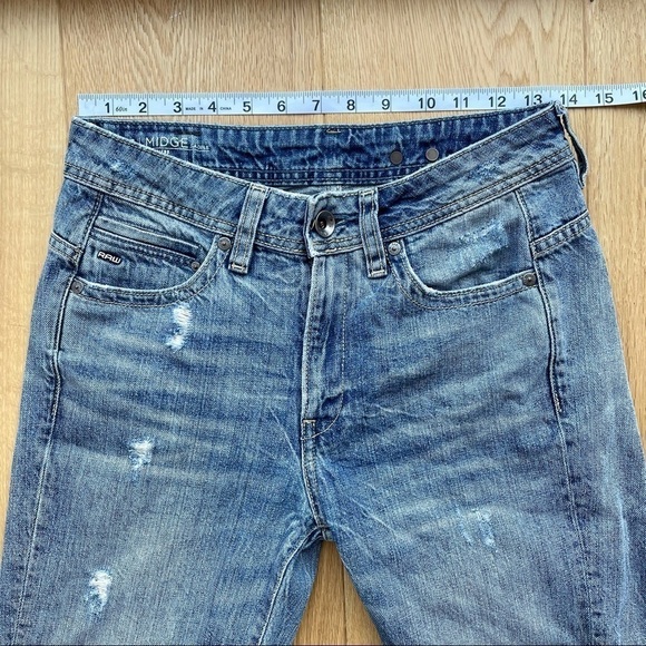 SALE ⬇️ G-STAR BOYFRIEND MEDIUM BLUE WASHED JEANS -24 - Picture 14 of 16